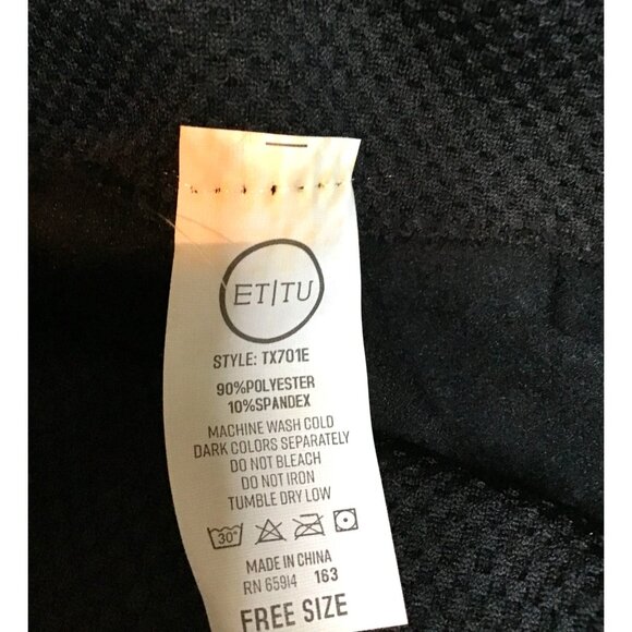 ETITU- WOMENS BLACK HIGH WAISTED FLEECE LINED LEGGINGS SIZE ONE SIZE FITS ALL - Picture 3 of 5